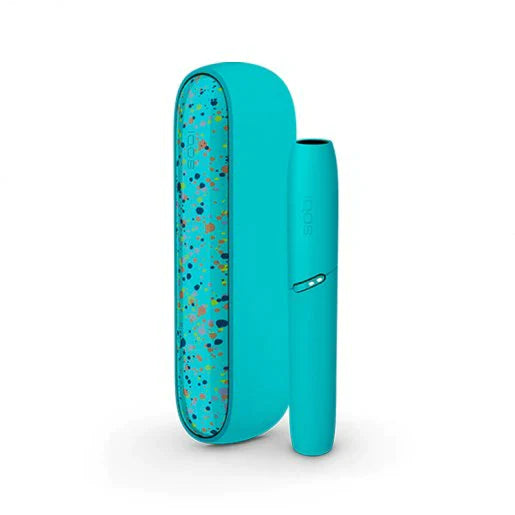 Teal duo heating kit with speckled window panel and side release switch