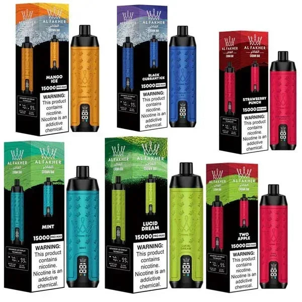 Al Fakher Crown Bar 15000 or 15K Puffs Pro Max 50MG in Dubai. - Vape Escape UAE