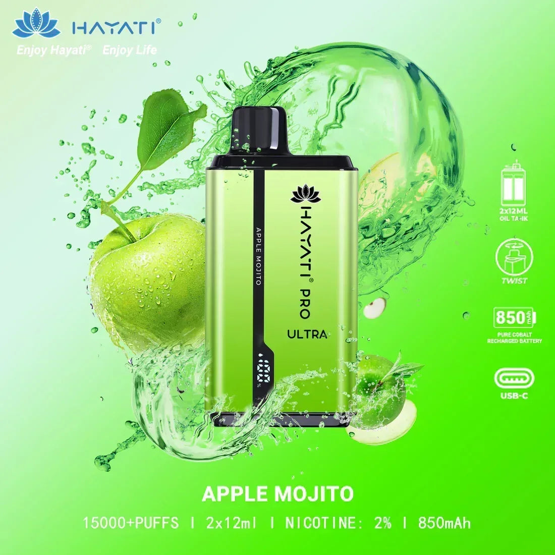 Hayati Pro Max 15000 Puffs Disposable Vape – Original, 2% Nic, Free UAE Delivery - Vape Escape UAE