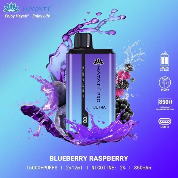 Hayati Pro Max 15000 Puffs Disposable Vape – Original, 2% Nic, Free UAE Delivery - Vape Escape UAE