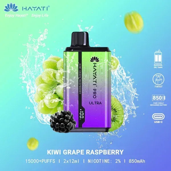 Hayati Pro Max 15000 Puffs Disposable Vape – Original, 2% Nic, Free UAE Delivery - Vape Escape UAE