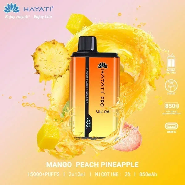 Hayati Pro Max 15000 Puffs Disposable Vape – Original, 2% Nic, Free UAE Delivery - Vape Escape UAE
