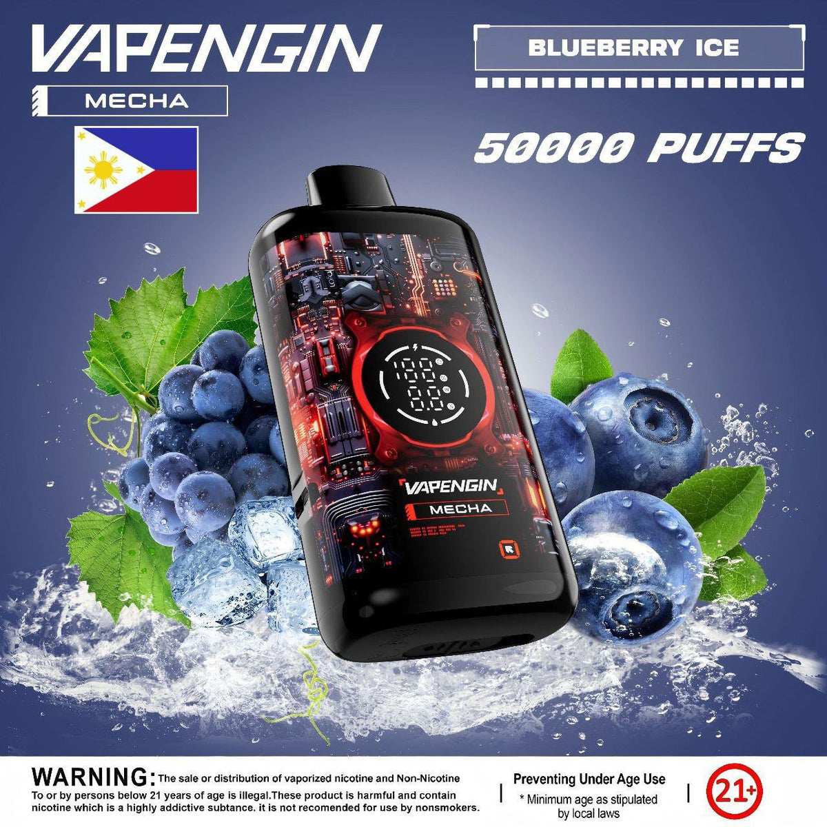 Vapengin-50000-Puffs-Blueberry-Ice-disposable-vape-Dubai-same-day