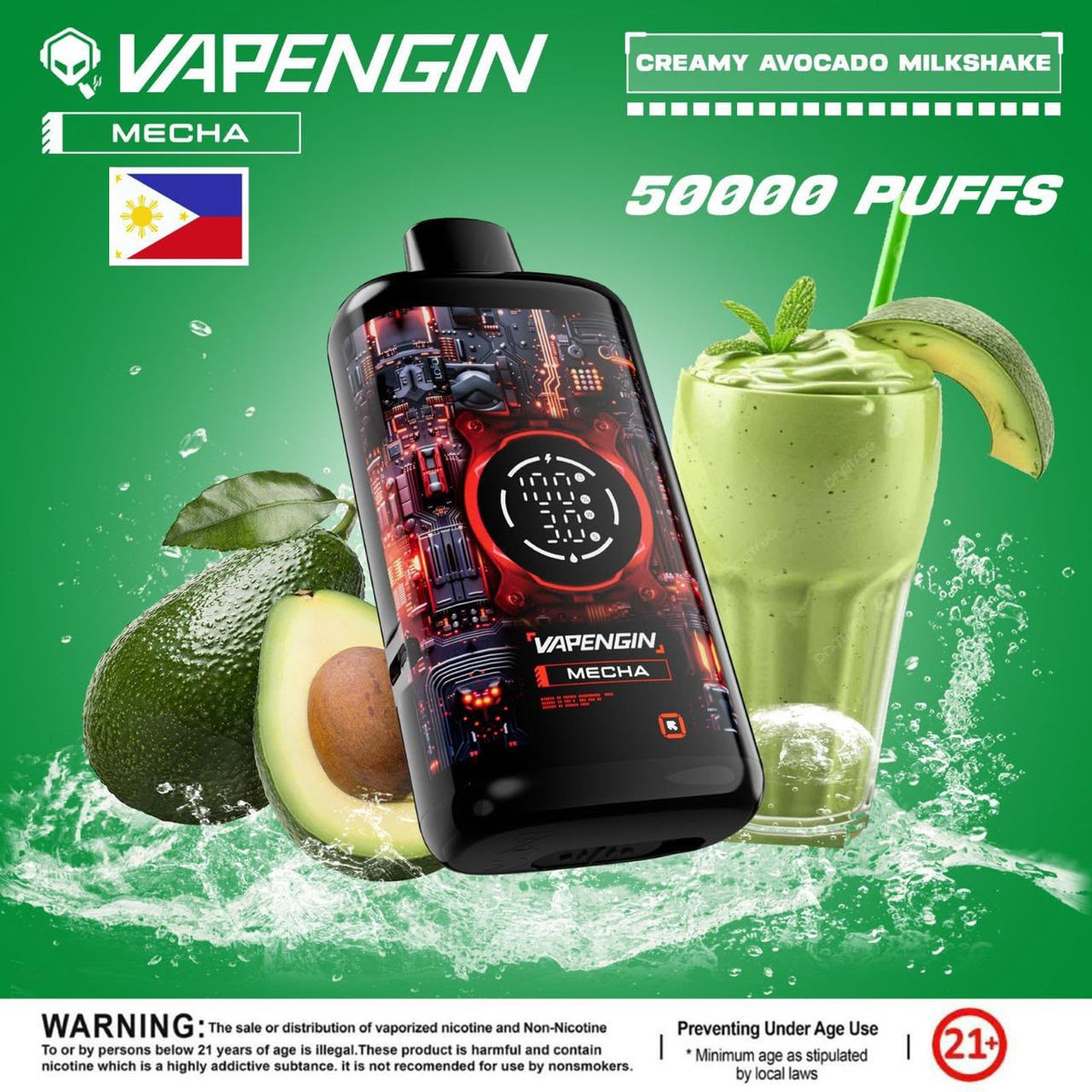 Vapengin-50000-Puffs-Creamy-Avocado-Milkshake-disposable-vape-Business-Bay-Dubai