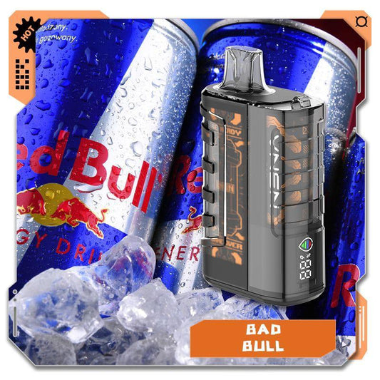 Compact dark gray disposable vape with clear mouthpiece and built-in pod cartridge.