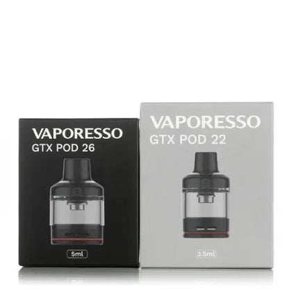 VAPORESSO GTX POD 22 & 26 REPLACEMENT PODS - Vape Escape UAE