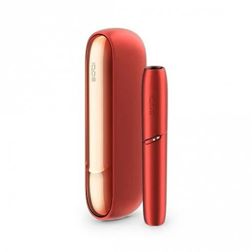 IQOS 3 DUO red charging case with removable small stick and side control
