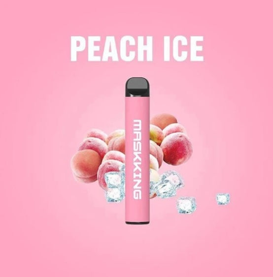 Maskking High GT disposable vape, pink body with peach ice flavor