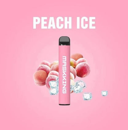 Maskking High GT disposable vape, pink body with peach ice flavor