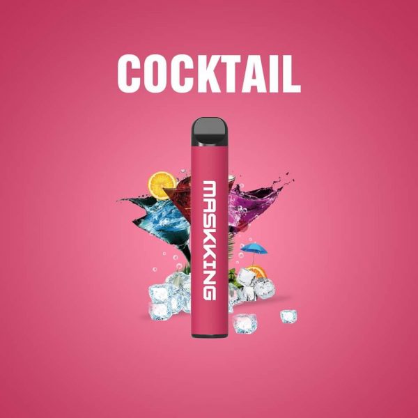 Maskking High GT disposable vape pen, pink body with black mouthpiece