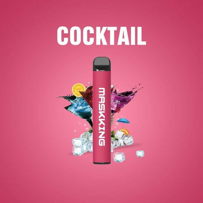 Maskking High GT disposable vape pen, pink body with black mouthpiece