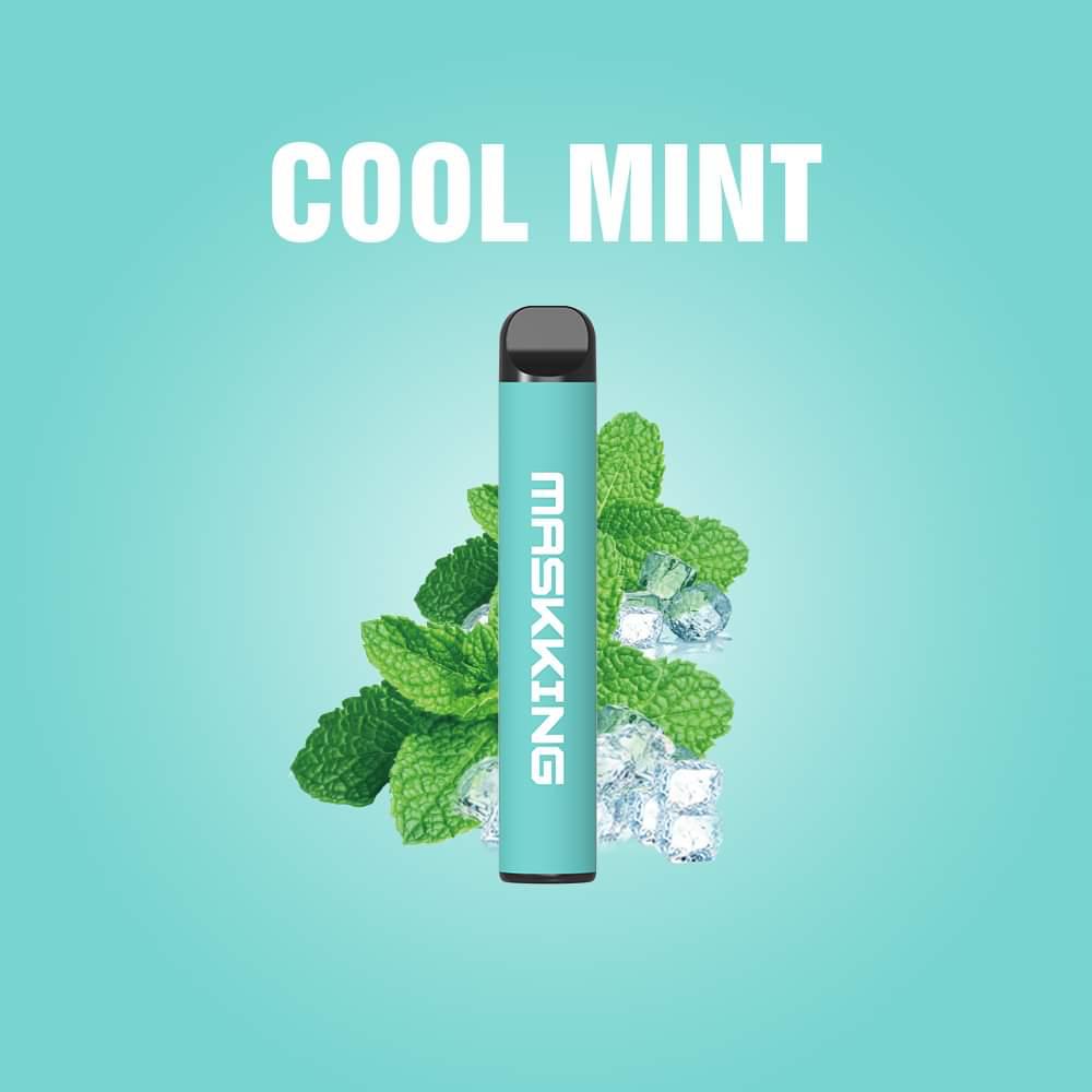 Maskking High GT disposable vape, light blue body with cool mint flavor