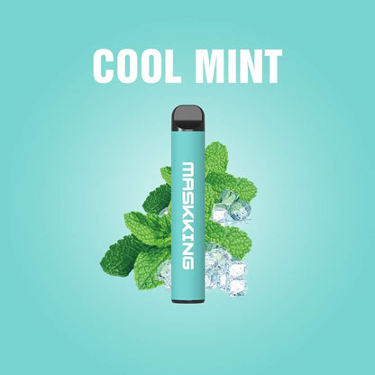 Maskking High GT disposable vape, light blue body with cool mint flavor