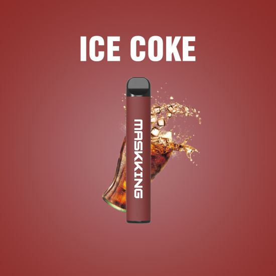 Maskking High GT disposable vape, brown body with ice coke flavor