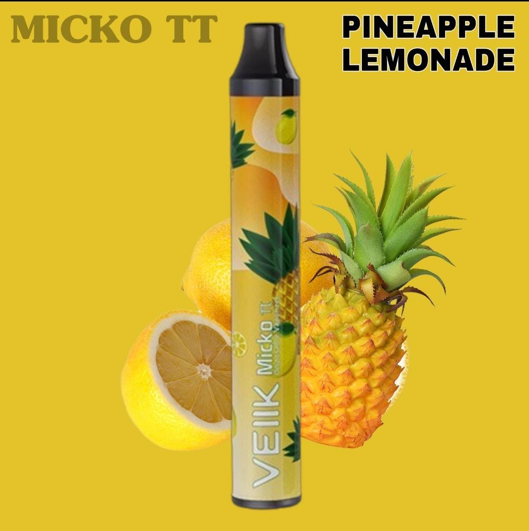 Pineapple Lemonade disposable vape pen with pineapple and lemon graphics