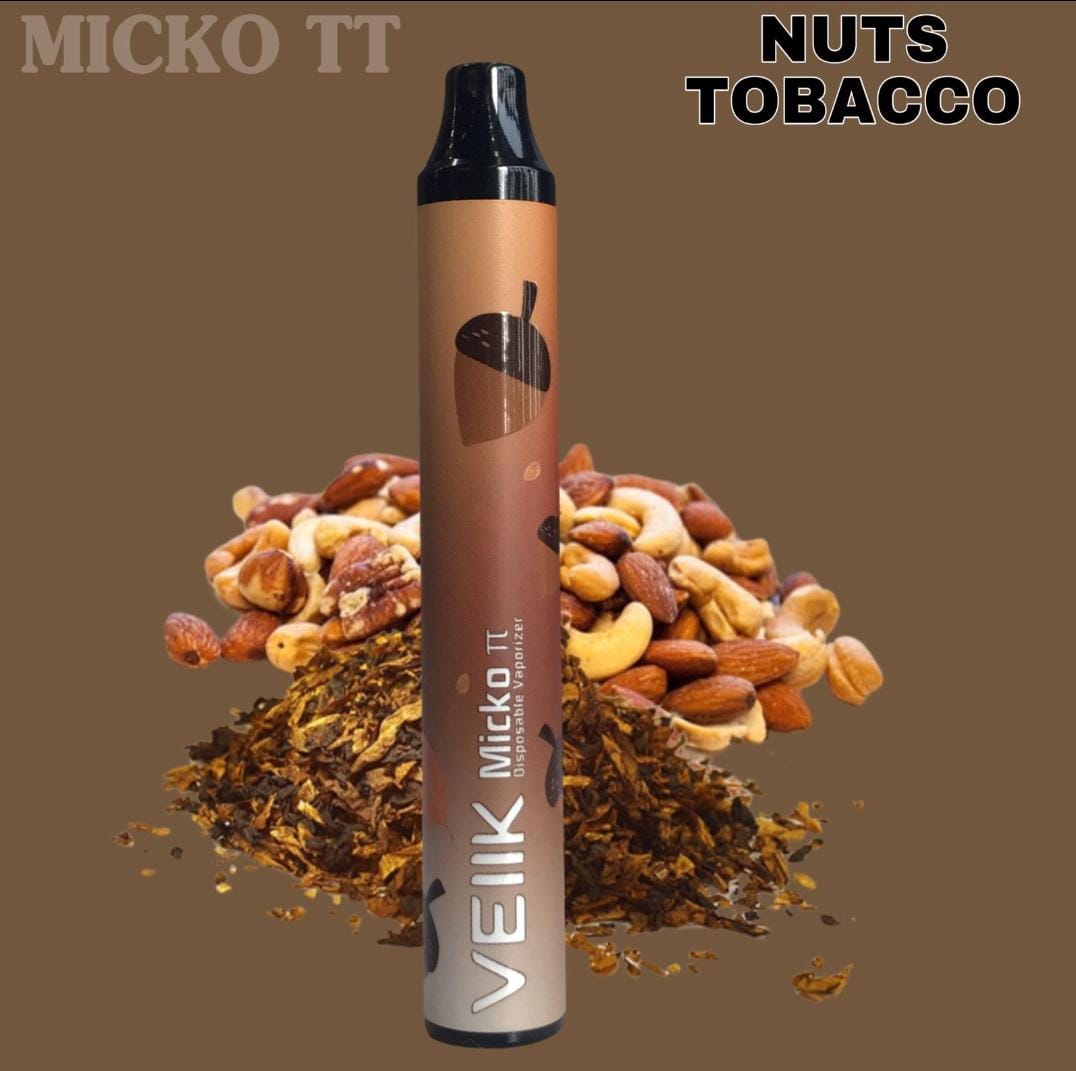Nuts Tobacco disposable vape pen with nuts and tobacco leaf