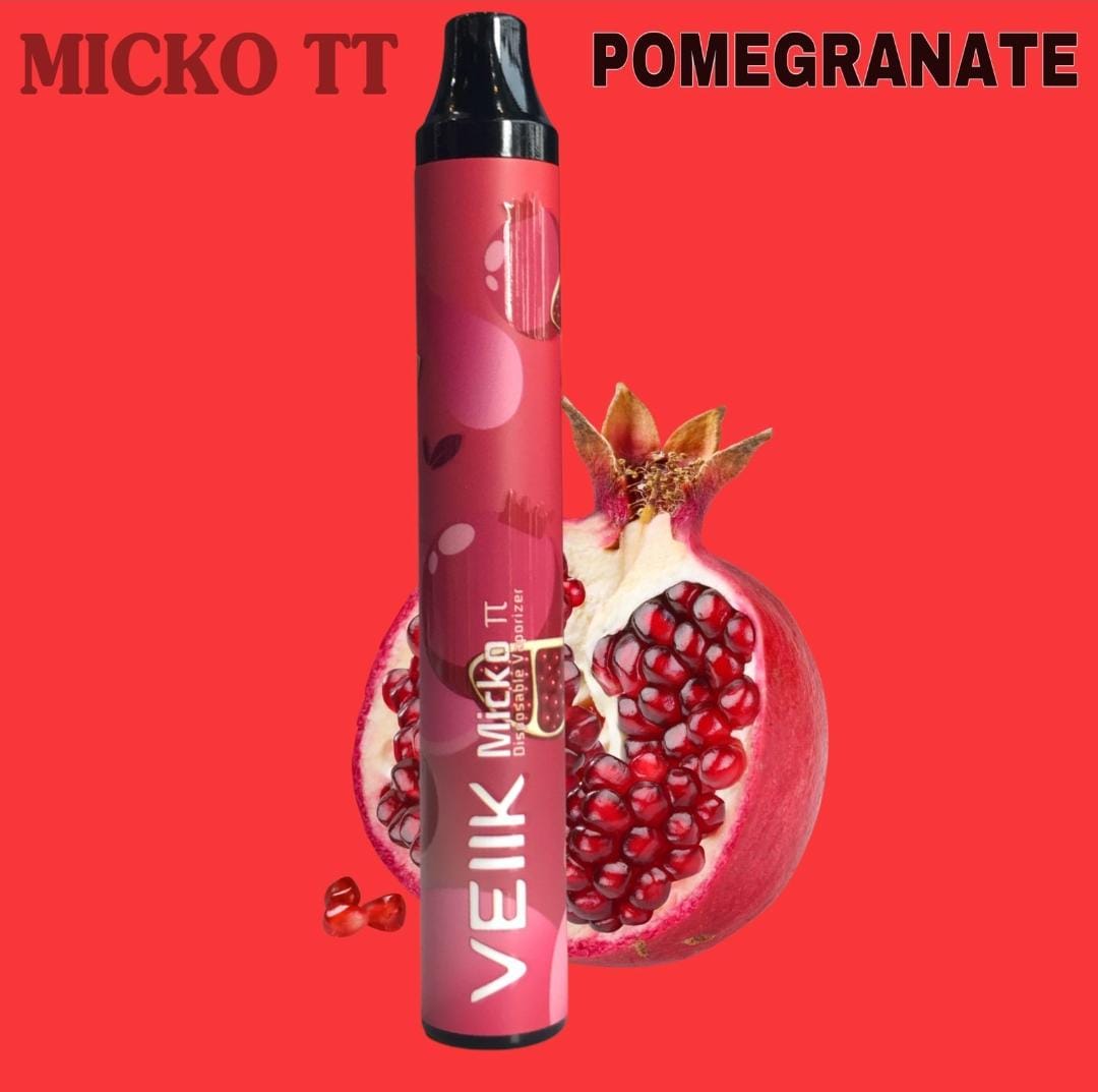 Pomegranate disposable vape pen with pomegranate fruit