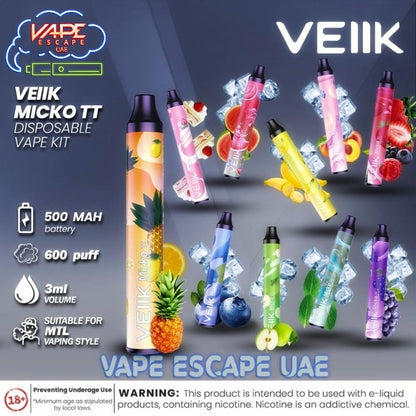 Disposable vape kit variety pack with multiple colorful e-cig pens