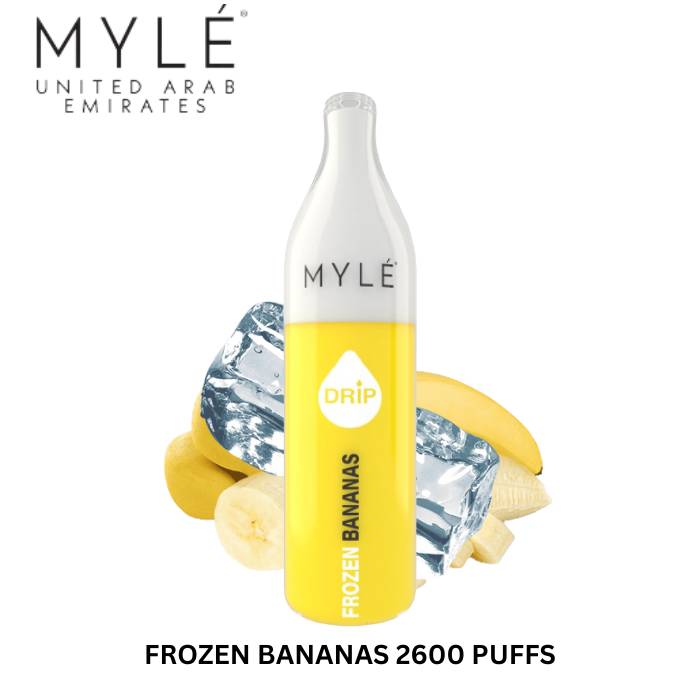 Myle disposable vape device with Frozen Bananas flavor cartridge