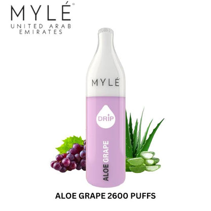 Myle disposable vape device with Aloe Grape flavor cartridge