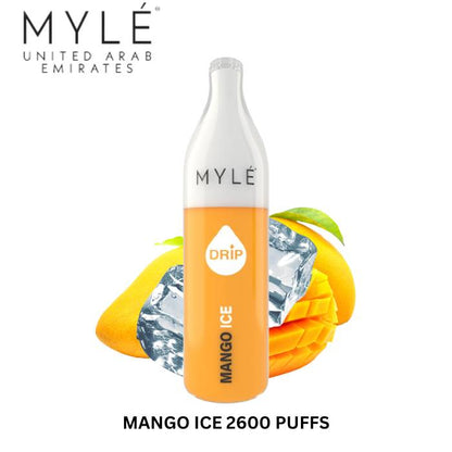 Myle disposable vape device with Mango Ice flavor cartridge